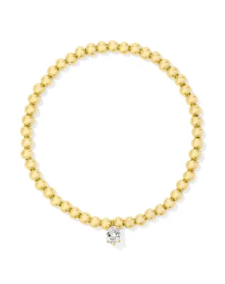Kendra Scott Cailin Stretch Bracelet, Gold/Clear Crystal