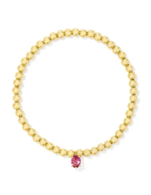Kendra Scott Cailin Stretch Bracelet, Gold/Pink Crystal