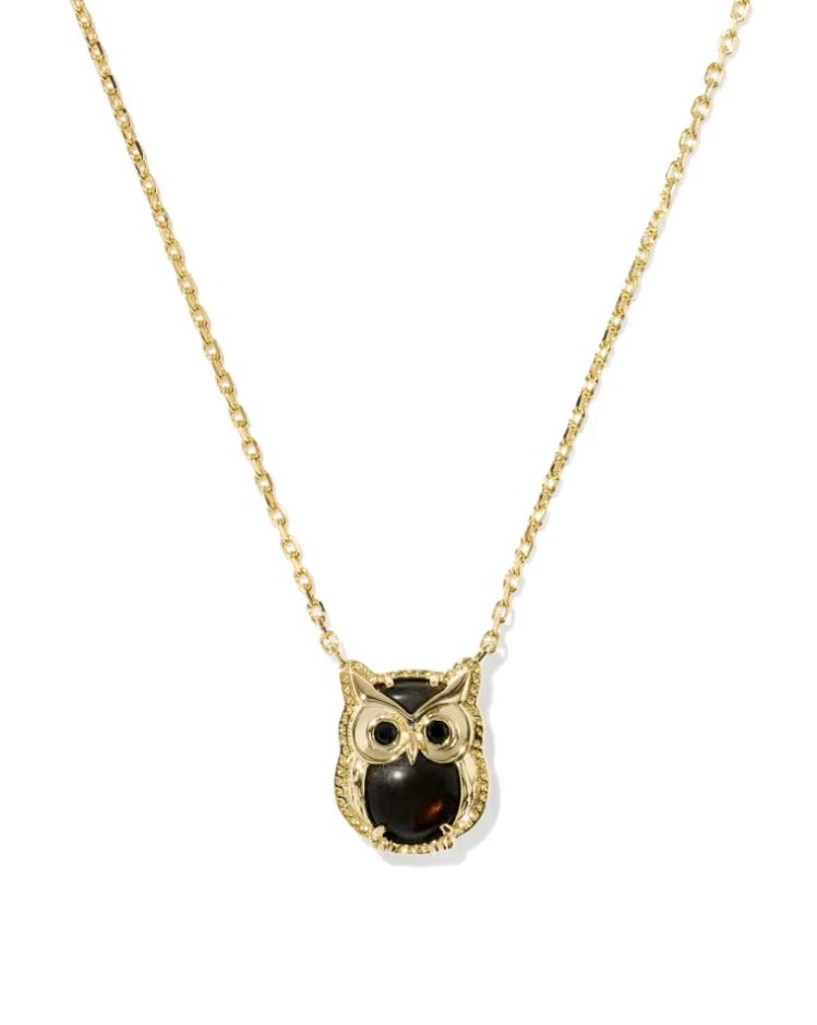 Kendra Scott Reversible Owl Pendant Necklace, Gold