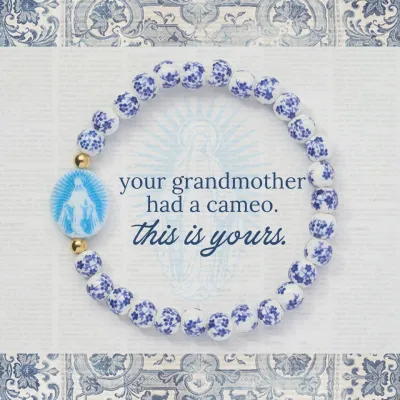 Holy Water Miraculous Cameo Bracelet, Porcelain