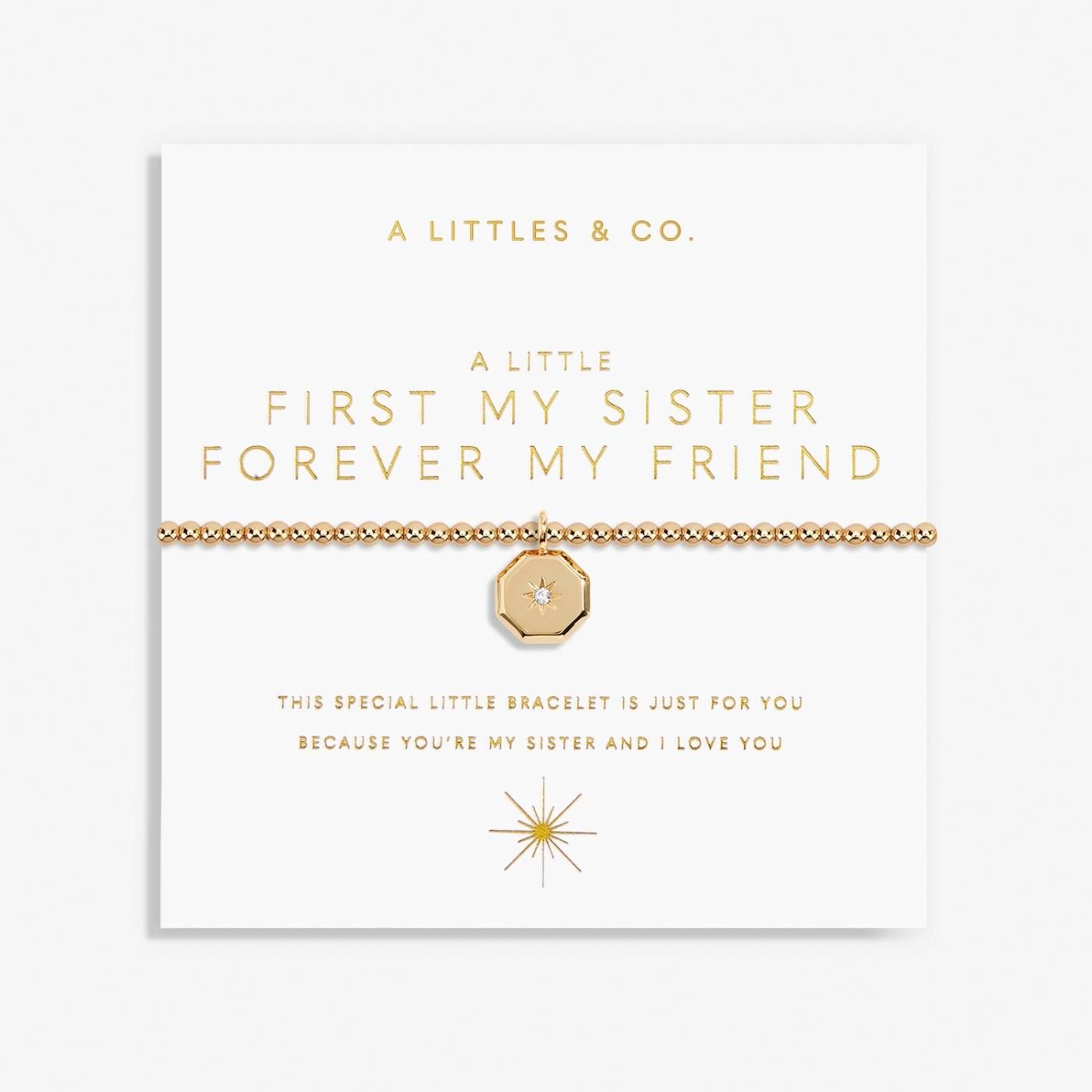 A Little 'First My Sister Forever My Friend' Bracelet