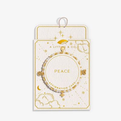 Affirmation Card 'Peace' Bracelet