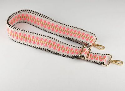 Bag Strap, Coral/Ivory