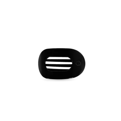 Tiny Flat Round Hair Clip, Jet Black