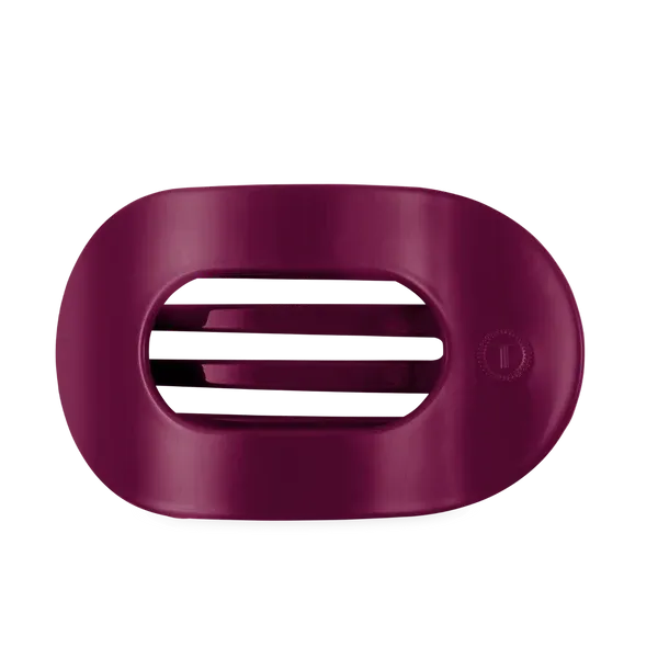Large Flat Round Hair Clip, Mulberry