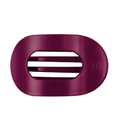 Large Flat Round Hair Clip, Mulberry