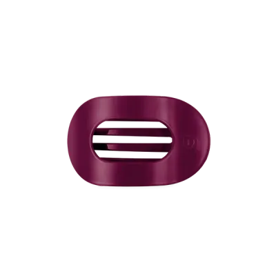 Small Flat Round Hair Clip, Mulberry