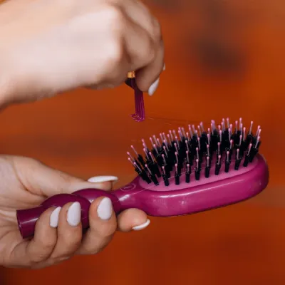 Teleties Mini Boar Bristle Hair Brush, Mulberry
