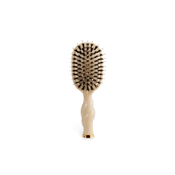 Teleties Mini Boar Bristle Hair Brush, Tan