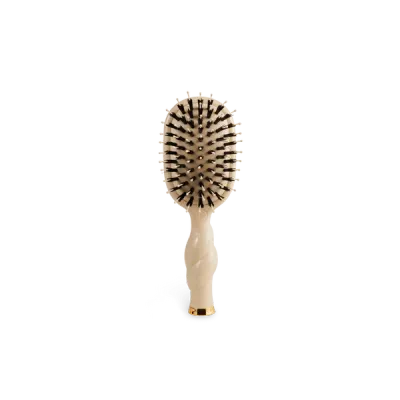 Teleties Mini Boar Bristle Hair Brush, Tan