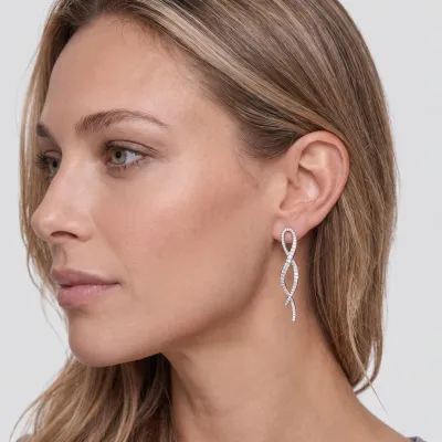 Sif Jakobs Infinito Lungo Earrings (Silver)