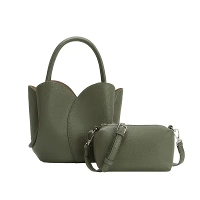 Tulip Top Handle Bag, Moss