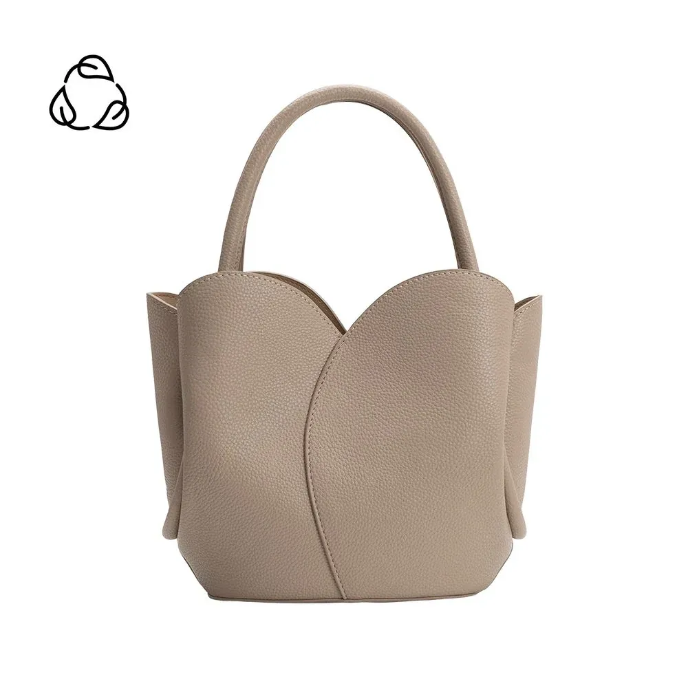 Tulip Top Handle Bag, Mushroom