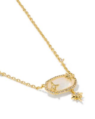 Kendra Scott Elisa Star Necklace, Gold/Crystal Ivory Illusion