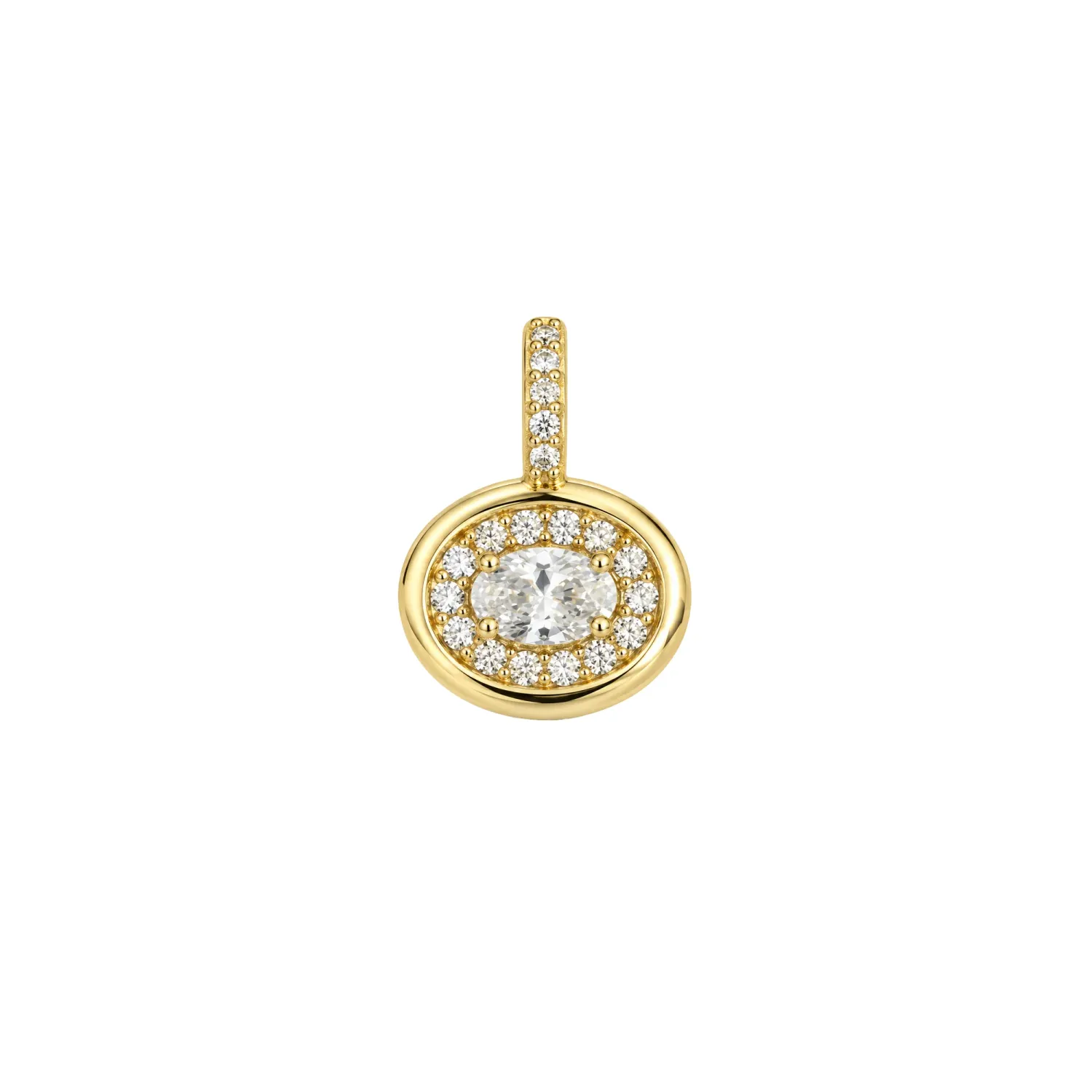 Kamaria Oval Pendant with Sparkle Halo