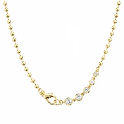 Kamaria Ball Chain with Graduated CZ Clasp