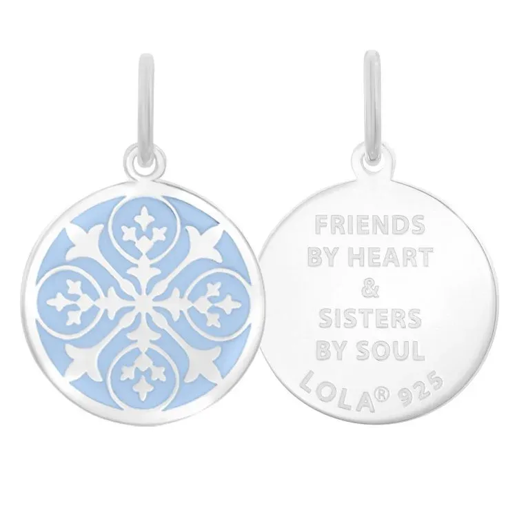 LOLA Small Sisterhood Fleur Pendant, Silver/Lavender