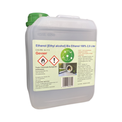 Bio ethanol, 100% purity, BioFair / Bioethanol - 2.5 Litres