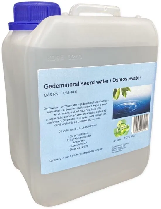 Demi water, Osmosis water, Battery water, Ironing water 2.5 liter