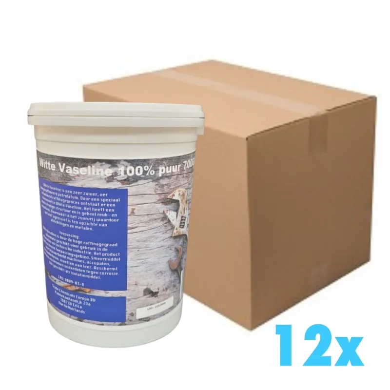 White Vaseline - Petrolatum - Best Quality - CAS: 8009-03-8 - 12x 700 gram