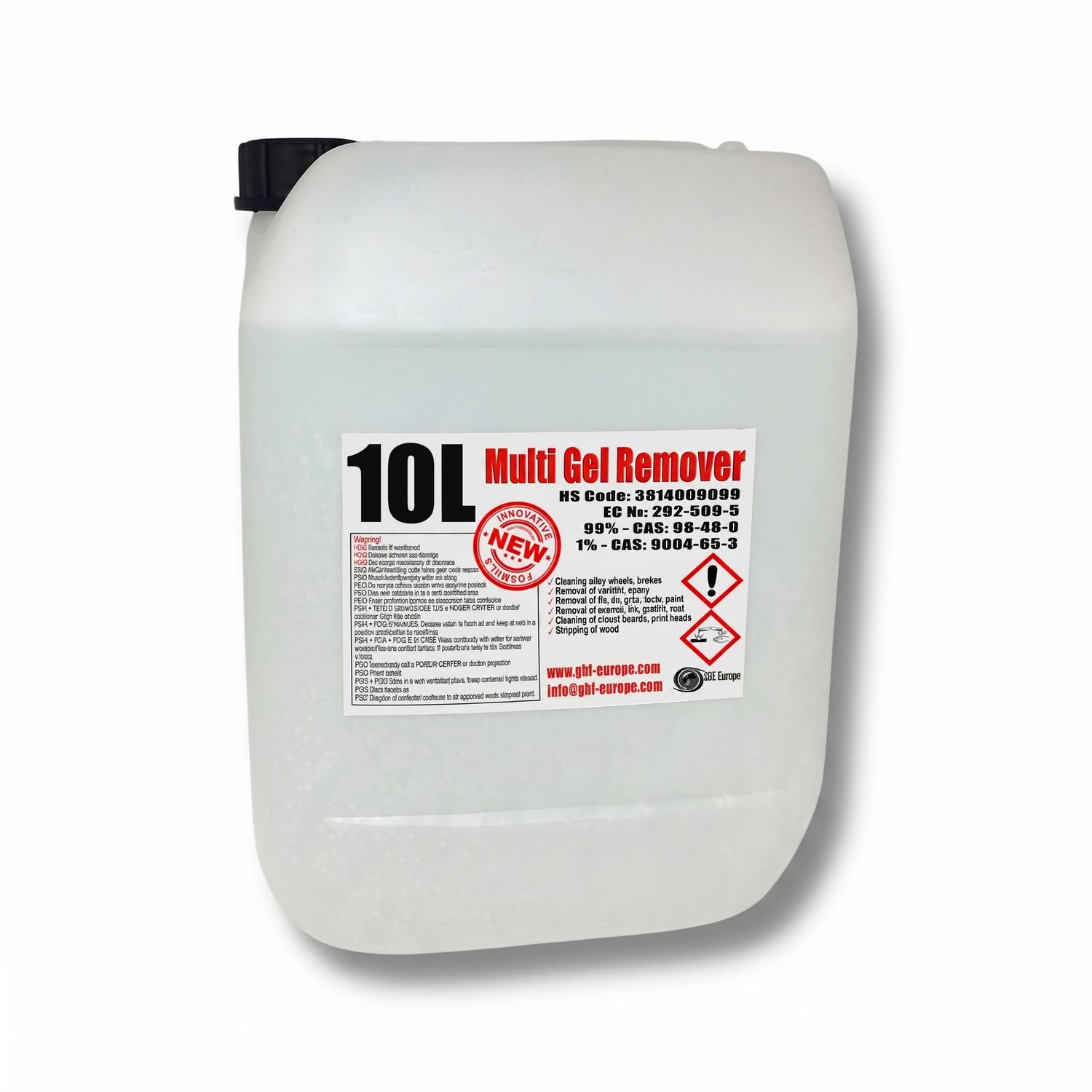 Multi Gel Remover 10L canister - Professional NMP-free paint and glue remover by Trade Chemicals Europe