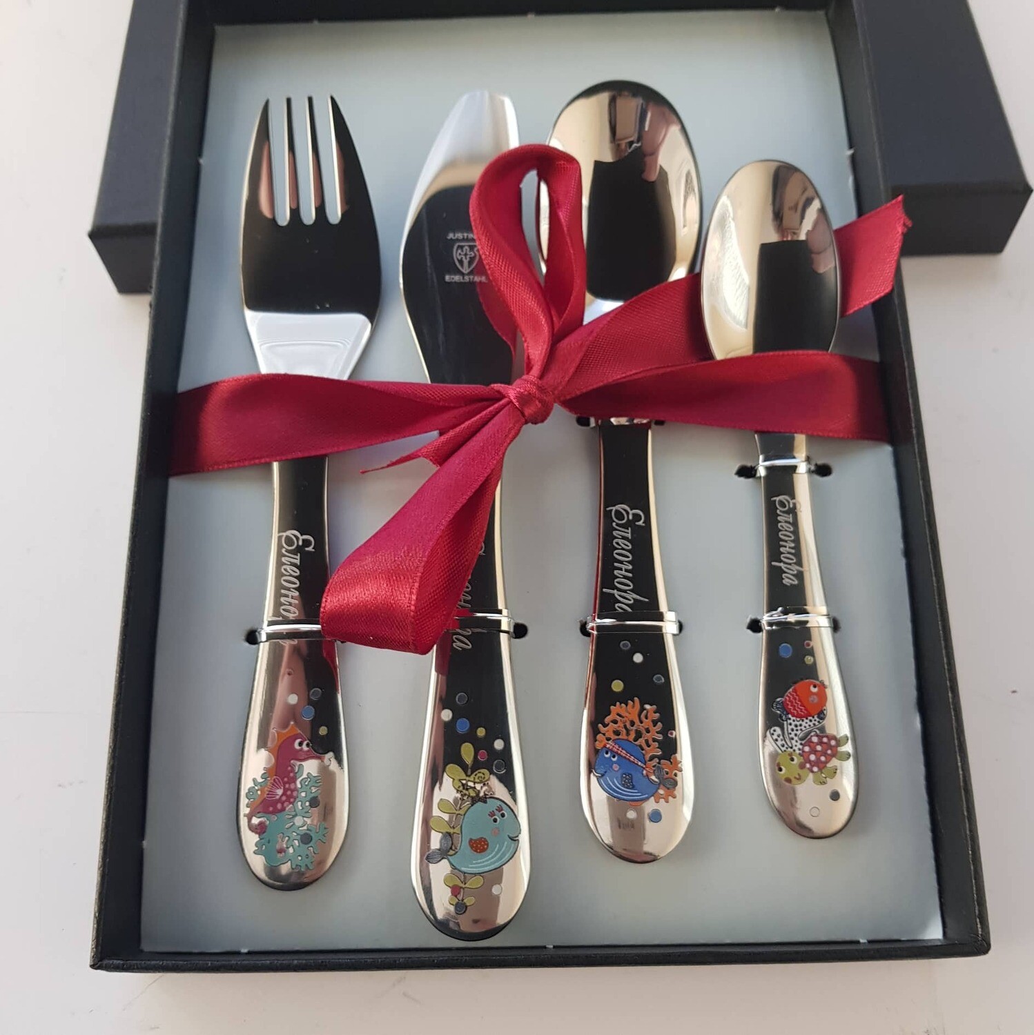 personalised childrens knife and fork set