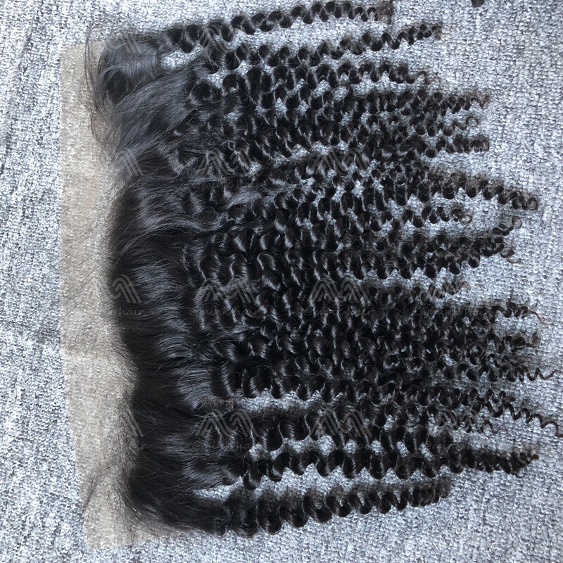 Raw Hair Kinky Curly Transparent Lace 13x4 Frontal