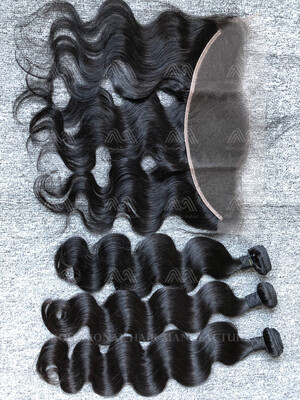 Mink Hair Body Wave 3 Bundles With 13x4 HD Frontal Deals