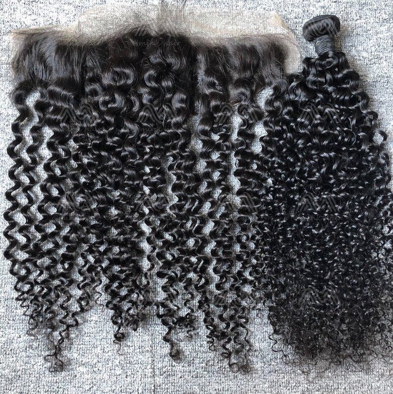 Mink Hair Jerry Curly 13x4 Frontal