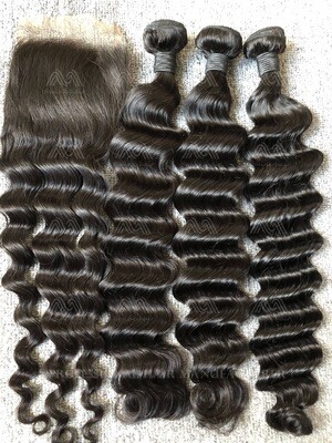 Mink Hair Loose Deep 4x4 Closure