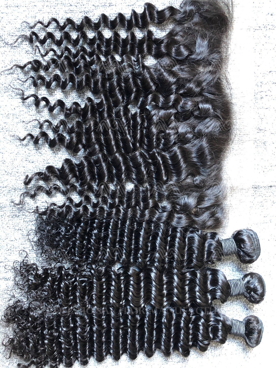 Mink Hair Deep Wave 3 Bundles With 13x4 Frontal Deals