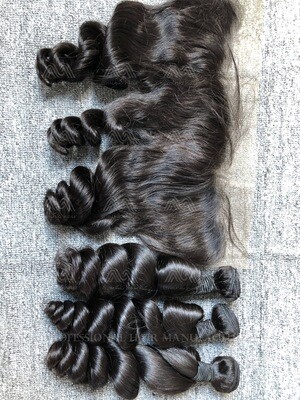 Mink Hair Loose Wave 3 Bundles With 13x4 Frontal Deals