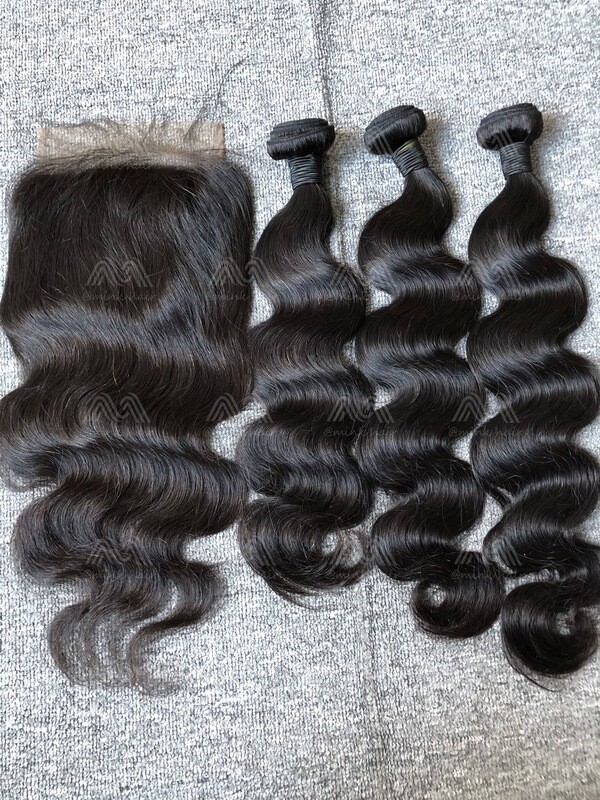 Mink Hair Body Wave 3 Bundles With 6x6 Closure Bundle Deals