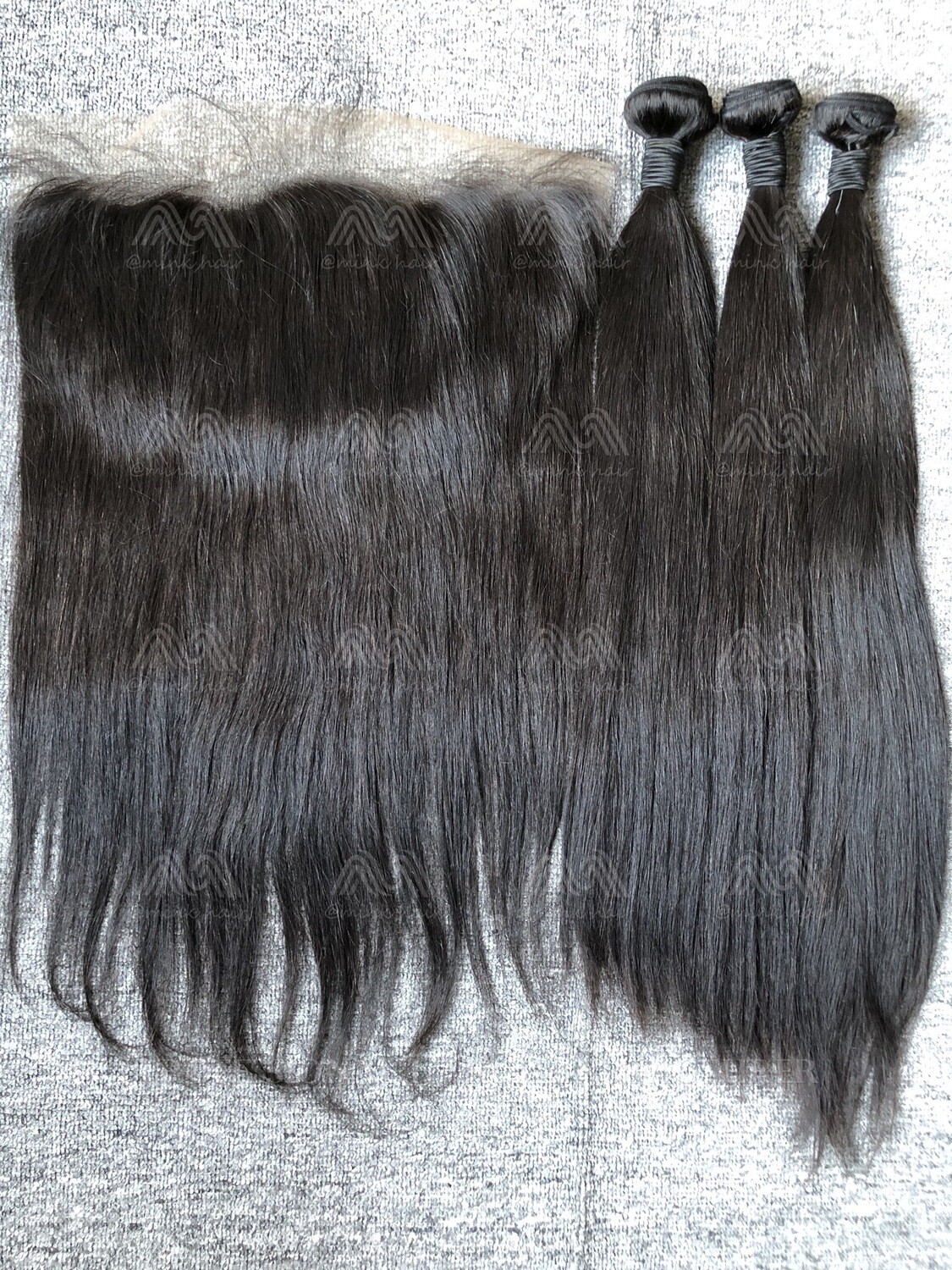 Mink Hair Straight 3 Bundles With 13x6 Frontal Deals