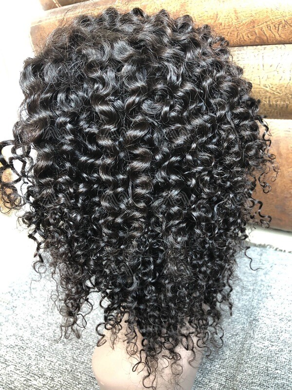 Mink Hair Jerry Curly 4x4 Closure Wig