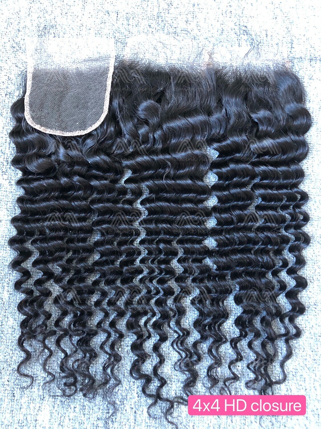 Mink Hair Deep Wave 4x4 HD Closure
