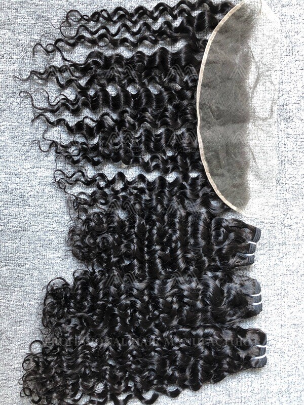 Mink Hair Italian Curly 3 Bundles With 13x4 HD Frontal Deal