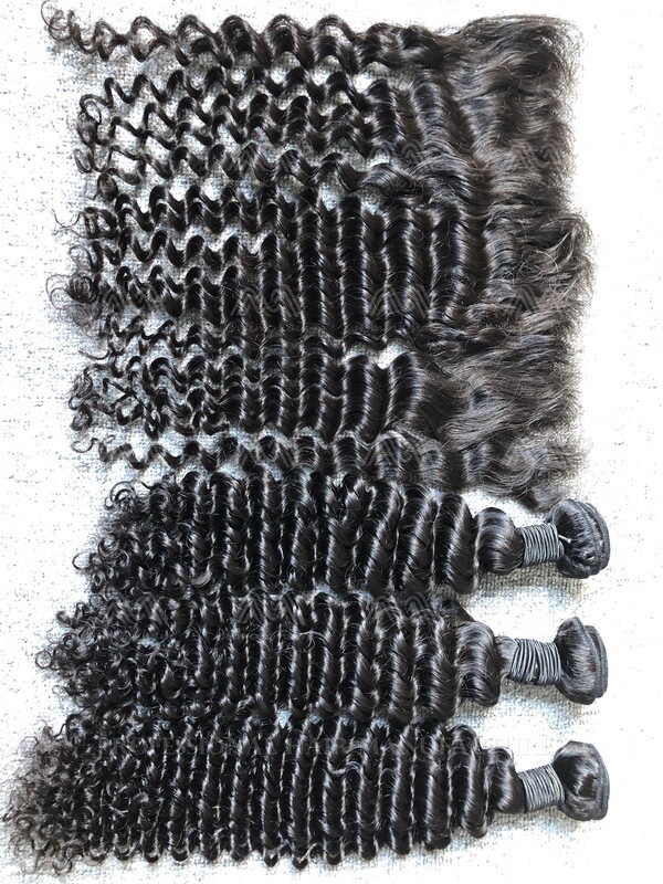 Mink Hair Deep Wave 3 Bundles With 13x4 HD Frontal Deal