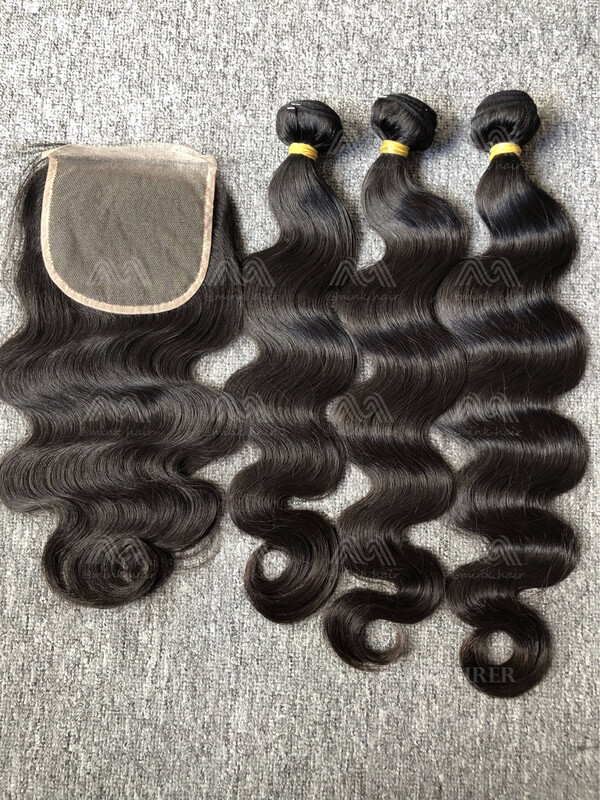 Raw Hair Body Wave 3 Bundles With 5x5 Closure Deals