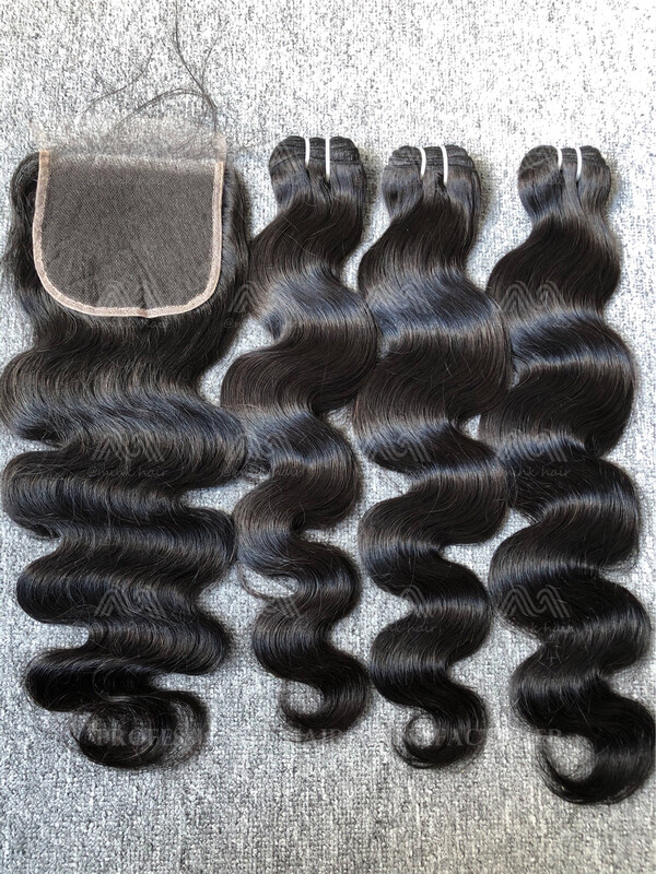 Luxury Hair Body Wave 3 Bundles With 5x5 HD Closure