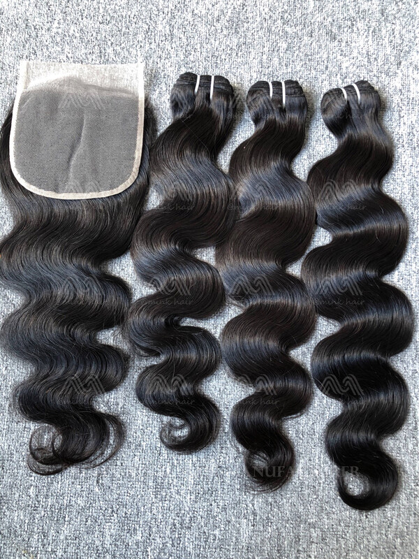 Luxury Hair Body Wave 3 Bundles With TR 5x5 Closure Deals