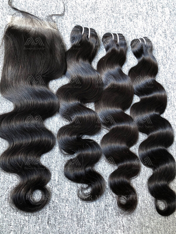 Luxury Hair Body Wave 3 Bundles With TR 4x4 Closure Deals