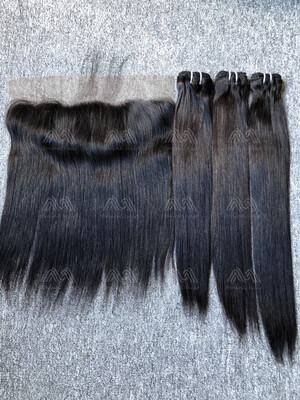 Luxury Hair Straight 3 Bundles With TR 13x4 Frontal