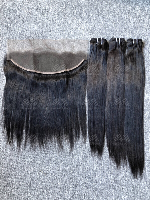 Luxury Hair Straight 3 Bundles With TR 13x4 Frontal