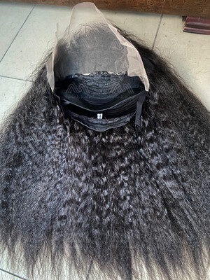 Mink Hair Kinky Straight 13x4 Frontal Wig