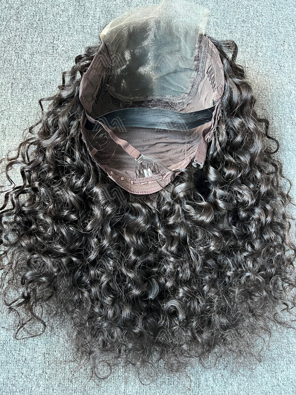 Raw Hair Italian Curly 5X5 Transparent Lace Closure Wig