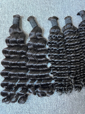 Natural Black Bulk Hair Without Weft(100g)