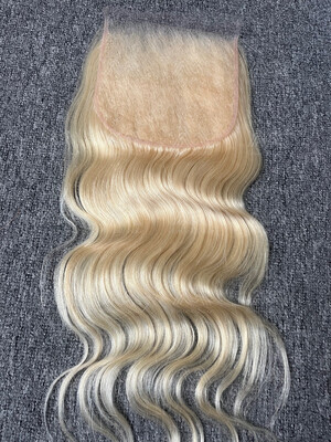 Blonde Hair Straight/body 5X5 HD Closure