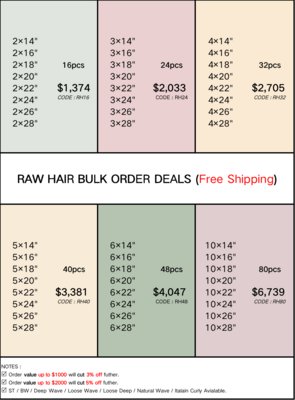Raw Hair 14”-28” Bundle Deals 