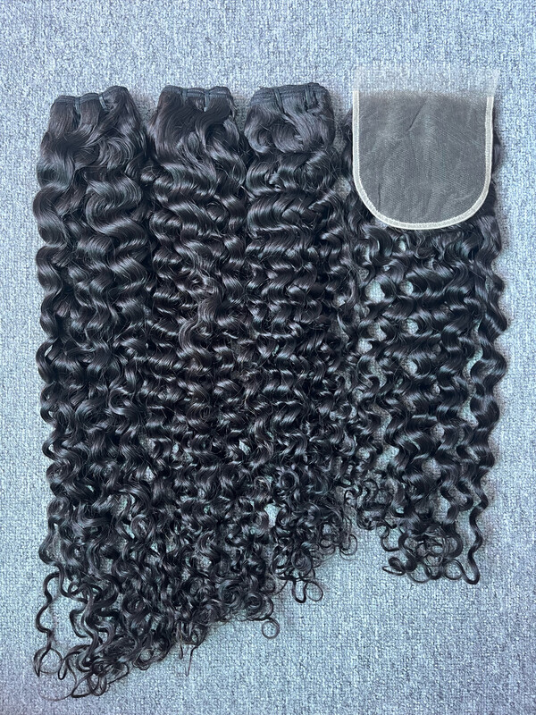 Mink Hair Italian Curly 3 Bundles With 5x5 HD Closure Deal